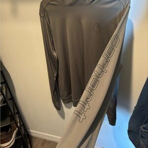 Carhartt Force Sun Defender Shirt in Dark Gray